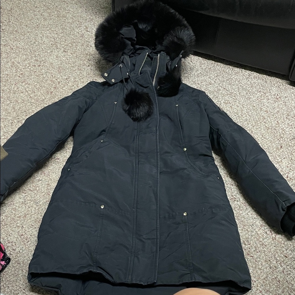 Moose Knuckles Women's Black Fur-Trimmed Ski Jacket - Picture 7 of 15